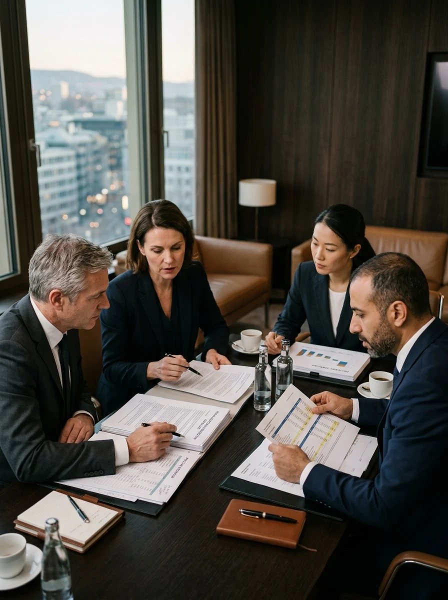 Cross-border negotiation and execution planning meeting